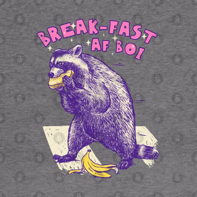 Raccoon MEME | I'm Fast As Fuck Boi | Fast AF Boy | Walking Raccoon Eating Toast by anycolordesigns